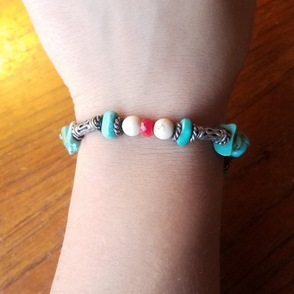Handmade Turquoise Beaded Bracelet